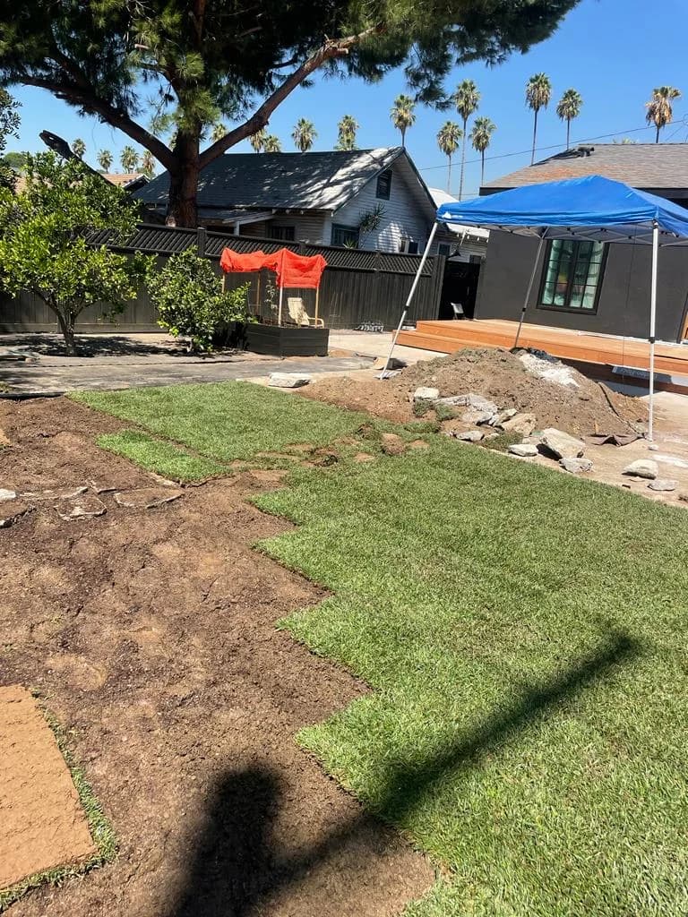 Lawn installation in progress, from the business’s Google photos